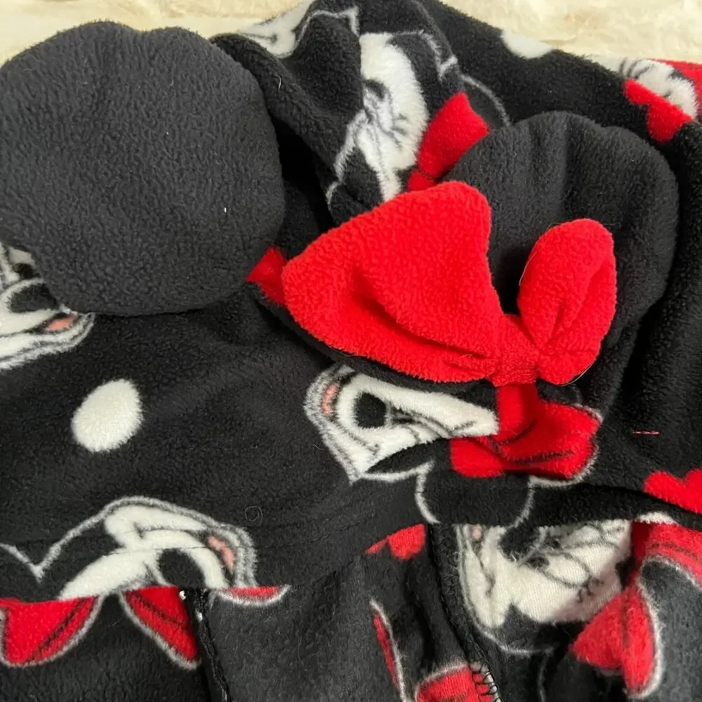 Disney Minnie Mouse Sleep Jumper Zip Up Size X Large - Picture 6 of 8